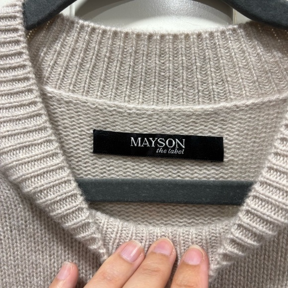 NWT Mayson The Label Cashmere blend puff sleeves sweater - Picture 4 of 6